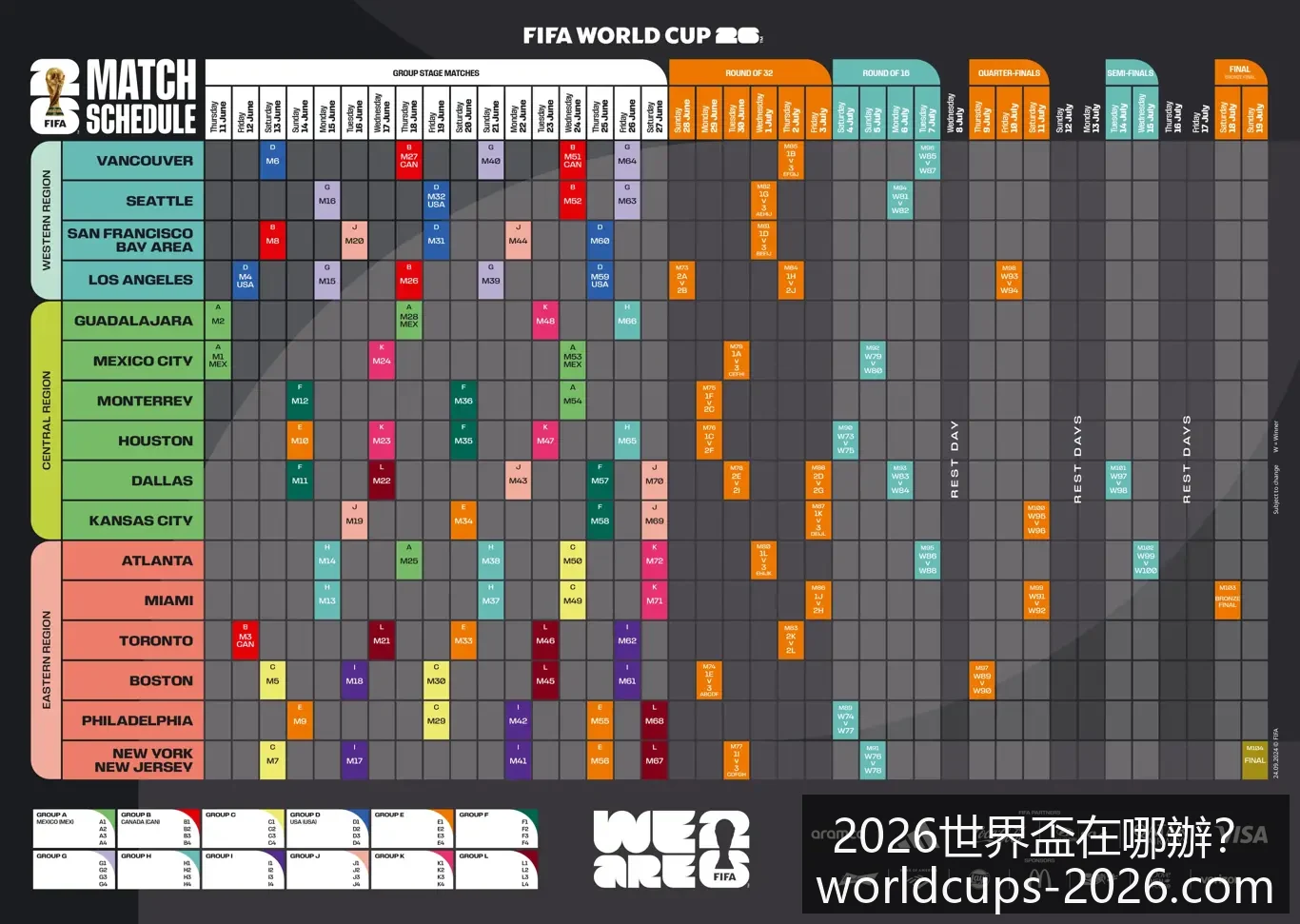 世界杯直播,赛程公布,梅西能否带,2026世界杯,世界杯安排,2026世界杯场馆,世界杯主办城市,足球盛事